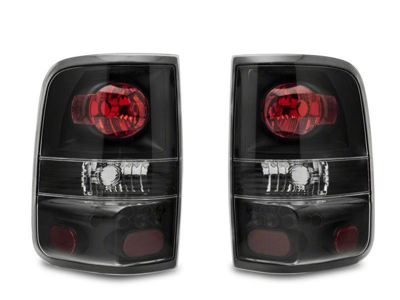 Raxiom 04-08 Ford F-150 Styleside Euro Style Tail Lights- Black Housing - Red/Clear Lens