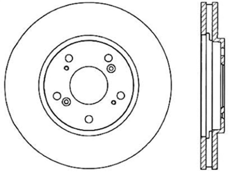 StopTech 91-96 Acura NSX Cryo Slotted Rear Right Sport Brake Rotor