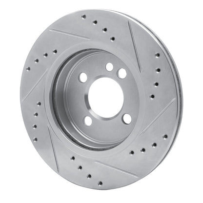 R1 Concepts R1 02-08 Mini Cooper (Excl Clubman) Front Left Drilled & Slotted Silver Brake Rotor