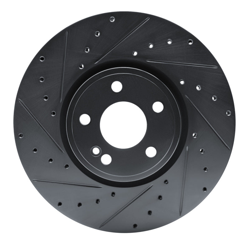 R1 Concepts R1 19-25 Mercedes-Benz EQB 350 Front Left Drilled & Slotted Black Brake Rotor