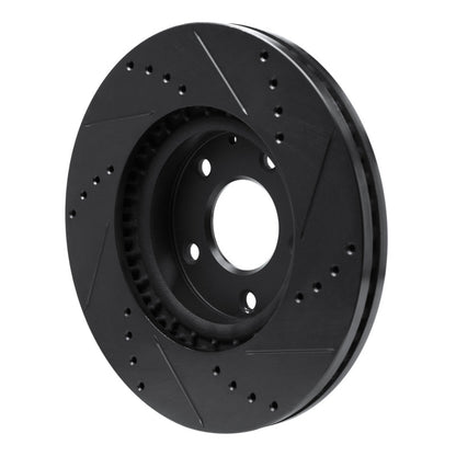 R1 Concepts R1 13-19 Mazda 6 Front Left Drilled & Slotted Black Brake Rotor