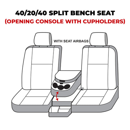 Covercraft 19-24 Dodge RAM Polycotton SeatSaver Custom Front Row Seat Covers - Taupe