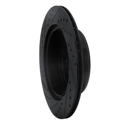 R1 Concepts R1 93-98 Toyota Supra Rear Right Drilled & Slotted Black Brake Rotor
