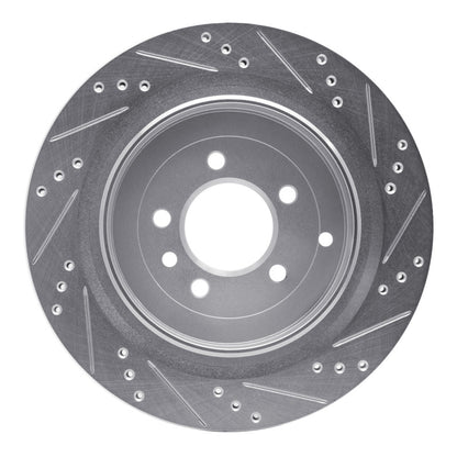 R1 Concepts R1 05-16 Land Rover Discovery (Latin America) Rear Left Drilled & Slotted Silver Brake Rotor