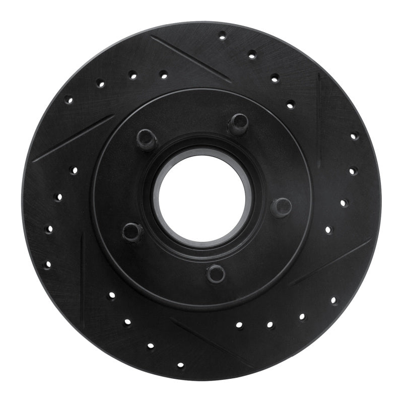 R1 Concepts R1 90-94 Ford Ranger (USA/Canada) Front Right Drilled & Slotted Black Brake Rotor