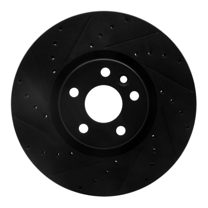 R1 Concepts R1 16-17 Volvo XC60 Front Left Drilled & Slotted Black Brake Rotor