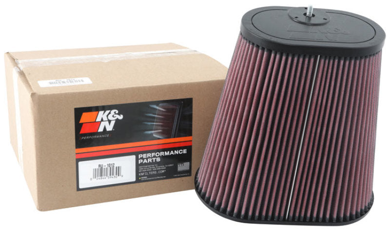 K&N Engineering K&N Universal Clamp-On Air Filter 3-1/8in Dual FLG  8-7/8in X 5-3/16 B 6-1/4in X 4IN T, 9inH W/STUD