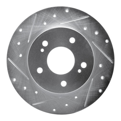 R1 Concepts R1 94-04 Infiniti I30 Rear Left Drilled & Slotted Silver Brake Rotor