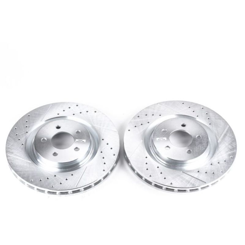 PowerStop Power Stop 07-14 Ford Mustang Front Evolution Drilled & Slotted Rotors - Pair