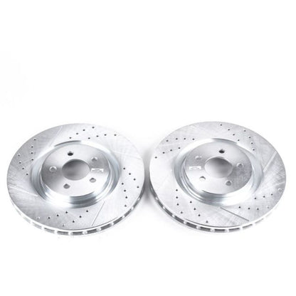 PowerStop Power Stop 07-14 Ford Mustang Front Evolution Drilled & Slotted Rotors - Pair