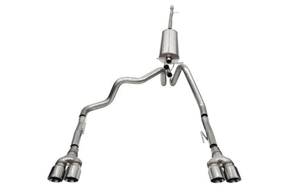 CORSA Performance Corsa 2019-2025 GMC Sierra 1500 Cat-Back Dual Rear Exit with Twin 4in Polished Pro-Series Tips