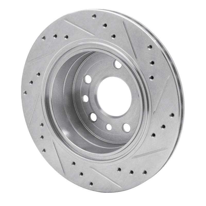 R1 Concepts R1 01-01 Cadillac CATERA Rear Left Drilled & Slotted Silver Brake Rotor