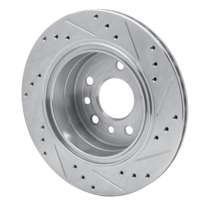 R1 Concepts R1 01-01 Cadillac CATERA Rear Left Drilled & Slotted Silver Brake Rotor