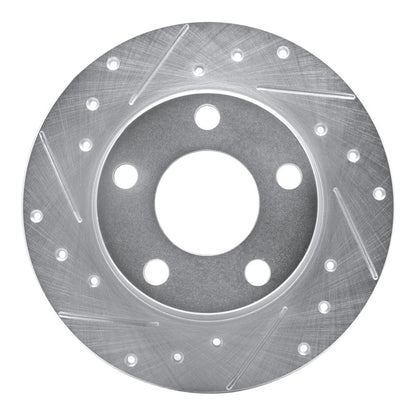 R1 Concepts R1 99-05 Audi A6 Quattro Rear Left Drilled & Slotted Silver Brake Rotor