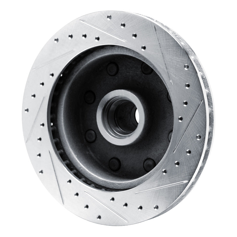 R1 Concepts R1 80-85 Ford F-250 2WD (Excl Super Duty) Front Left Drilled & Slotted Silver Brake Rotor