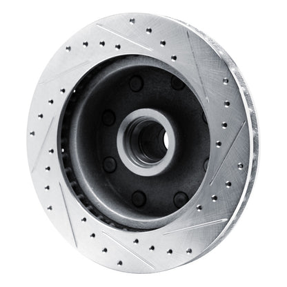 R1 Concepts R1 80-85 Ford F-250 2WD (Excl Super Duty) Front Left Drilled & Slotted Silver Brake Rotor