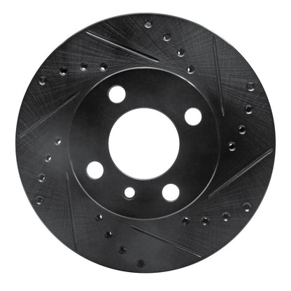 R1 Concepts R1 76-77 BMW 320I (USA/Canada) Front Right Drilled & Slotted Black Brake Rotor