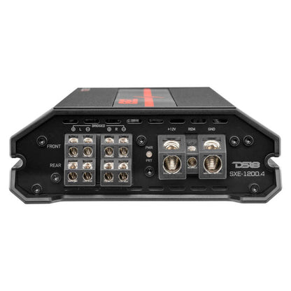 DS18 4-Channel SXE Amplifier Class A|B 2x 200/4ohm Bridge 4 x 100/2ohm 4 x 60/4ohm Watts RMS- Black