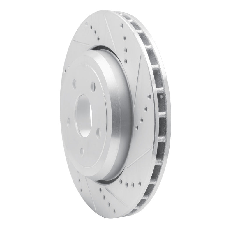 R1 Concepts R1 12-25 Dodge Durango Rear Right Drilled & Slotted Silver Brake Rotor