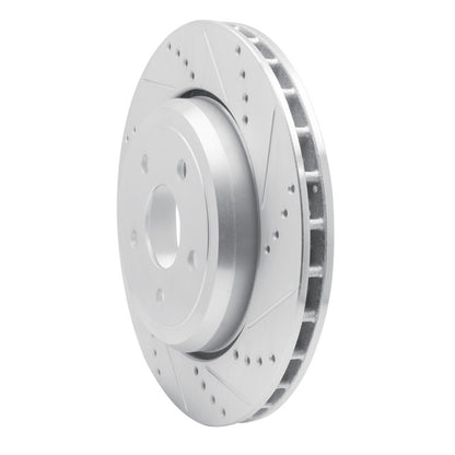 R1 Concepts R1 12-25 Dodge Durango Rear Right Drilled & Slotted Silver Brake Rotor