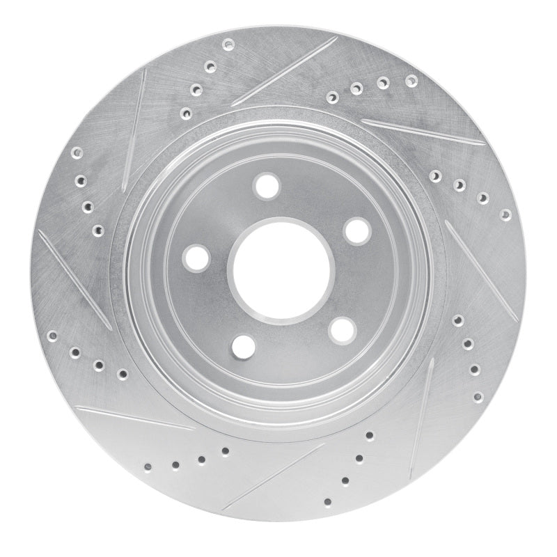 R1 Concepts R1 12-25 Dodge Durango Rear Right Drilled & Slotted Silver Brake Rotor