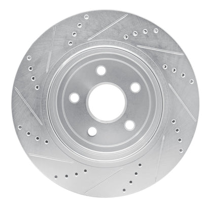 R1 Concepts R1 12-25 Dodge Durango Rear Right Drilled & Slotted Silver Brake Rotor