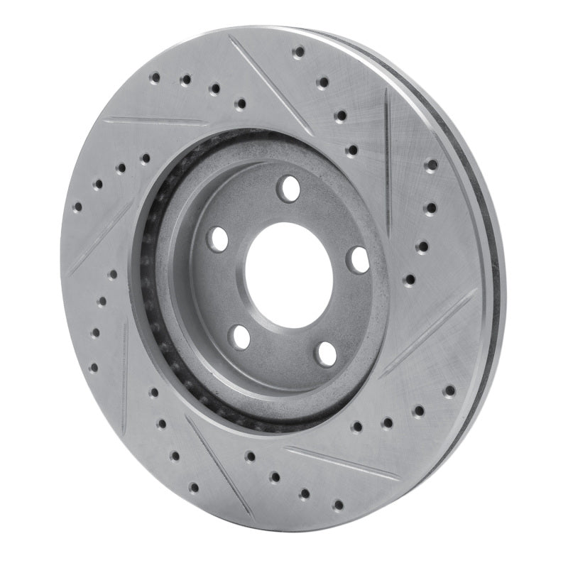 R1 Concepts R1 03-09 Chrysler PT Cruiser Front Left Drilled & Slotted Silver Brake Rotor