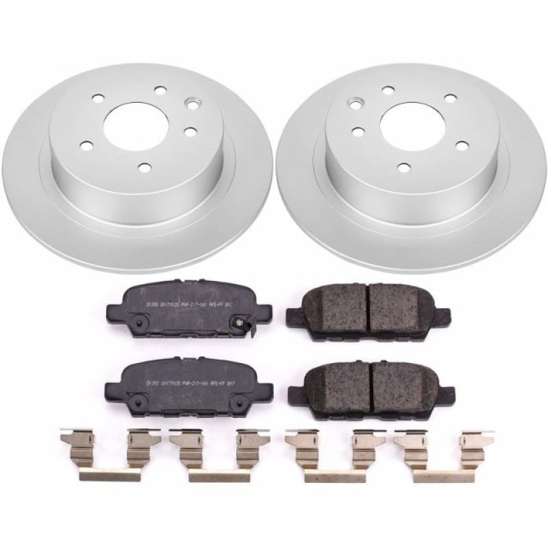 PowerStop Power Stop 2019 Nissan Sentra Rear Z17 Evolution Geomet Coated Brake Kit