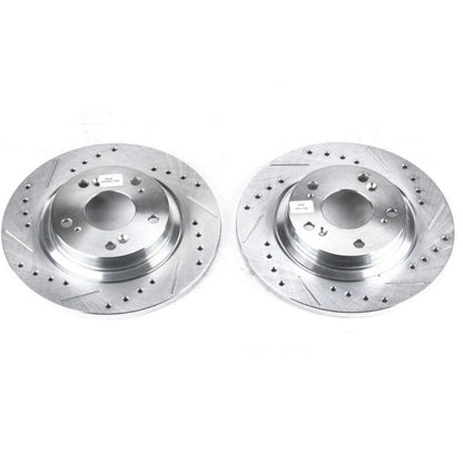 PowerStop Power Stop 00-09 Honda S2000 Rear Evolution Drilled & Slotted Rotors - Pair