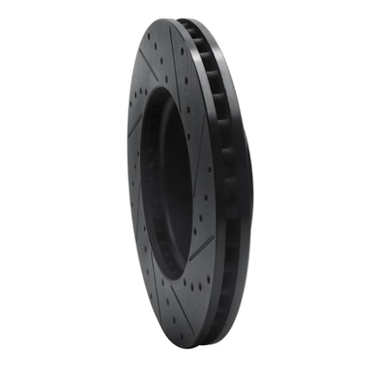 R1 Concepts R1 14-20 Cadillac CTS Front Left Drilled & Slotted Black Brake Rotor