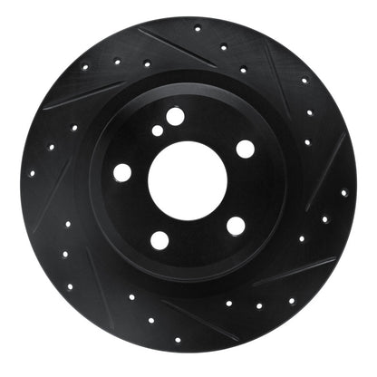 R1 Concepts R1 12-20 Mercedes-Benz SLC300 Rear Right Drilled & Slotted Black Brake Rotor