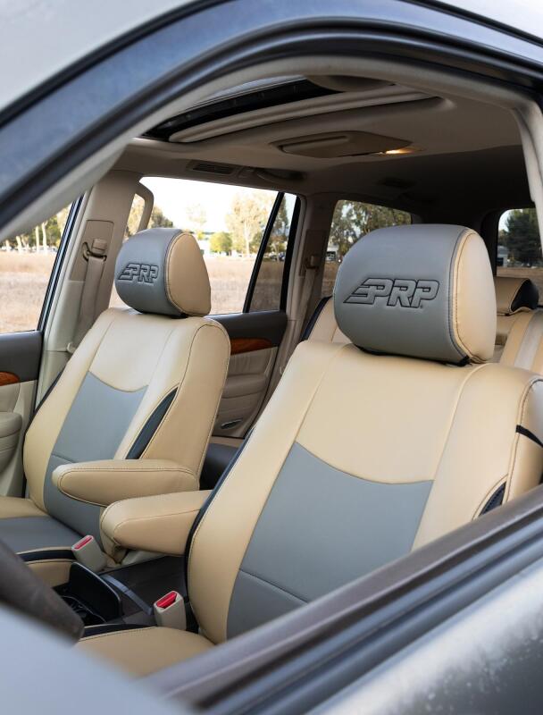 PRP Seats PRP 03-09 Lexus GX470 Front Seat Covers (Pair) - Black w/ Red Stitch