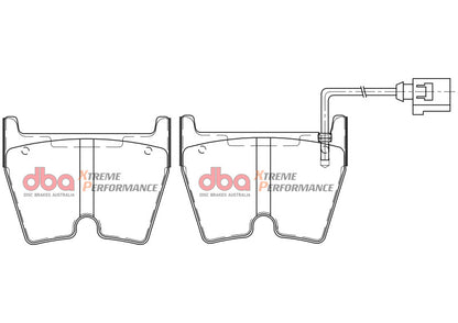 DBA 08-19 Audi R8 (w/Iron Rotors) XP Performance Front Brake Pads