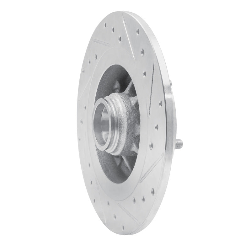 R1 Concepts R1 84-87 Nissan Maxima Rear Left Drilled & Slotted Silver Brake Rotor