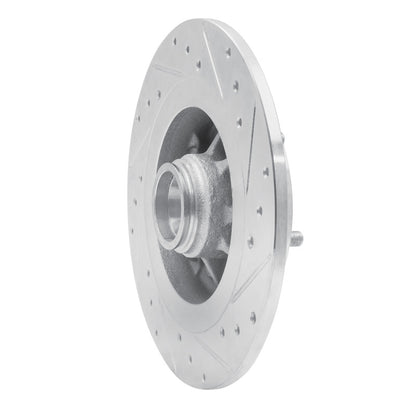 R1 Concepts R1 84-87 Nissan Maxima Rear Left Drilled & Slotted Silver Brake Rotor