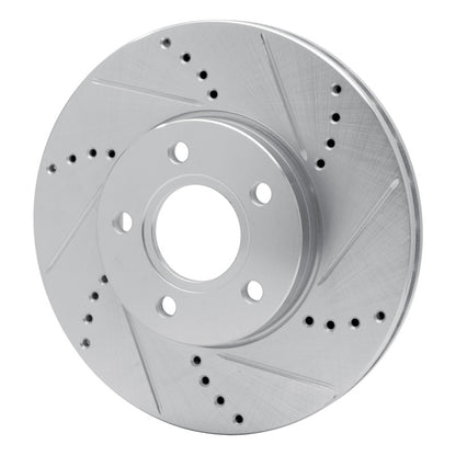 R1 Concepts R1 12-18 Ford C-MAX Front Right Drilled & Slotted Silver Brake Rotor