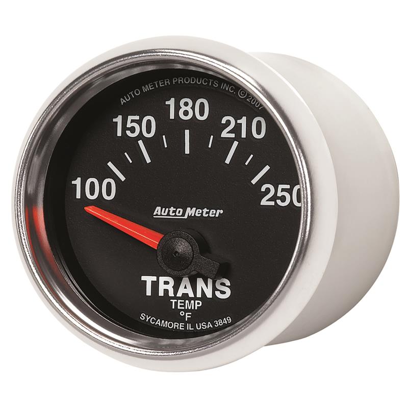 Autometer GS 52mm 100-250 Degree F Short Sweep Electronic Transmission Temperature Gauge