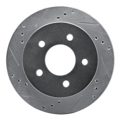 R1 Concepts R1 91-92 Lincoln Mark VII Rear Left Drilled & Slotted Silver Brake Rotor