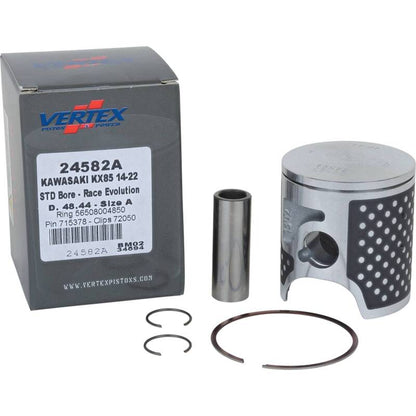 Vertex Pistons Vertex Piston 14-24 Kawasaki KX 85 85cc Cast Race Evolution Piston Kit