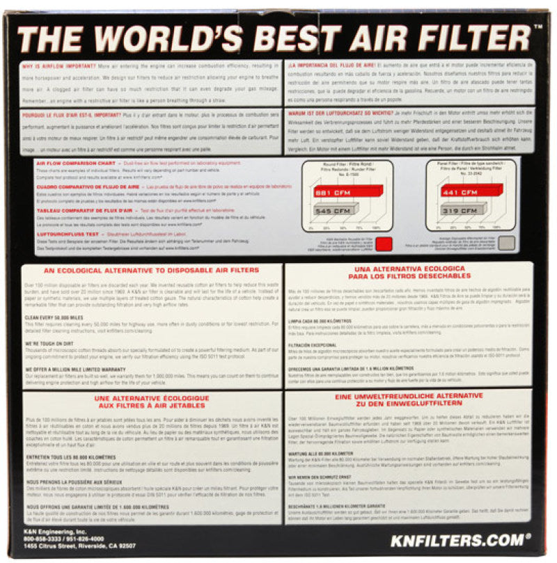 K&N Engineering K&N 15-18 Toyota Hiace L4-2.5L DSL Replacement Drop In Air Filter