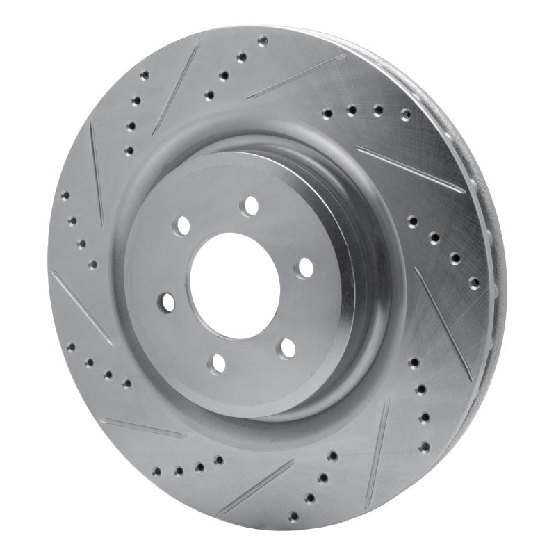 R1 Concepts R1 03-17 Dodge Viper Rear Left Drilled & Slotted Silver Brake Rotor