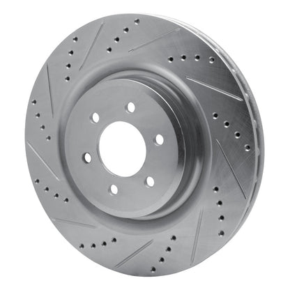R1 Concepts R1 03-17 Dodge Viper Rear Left Drilled & Slotted Silver Brake Rotor