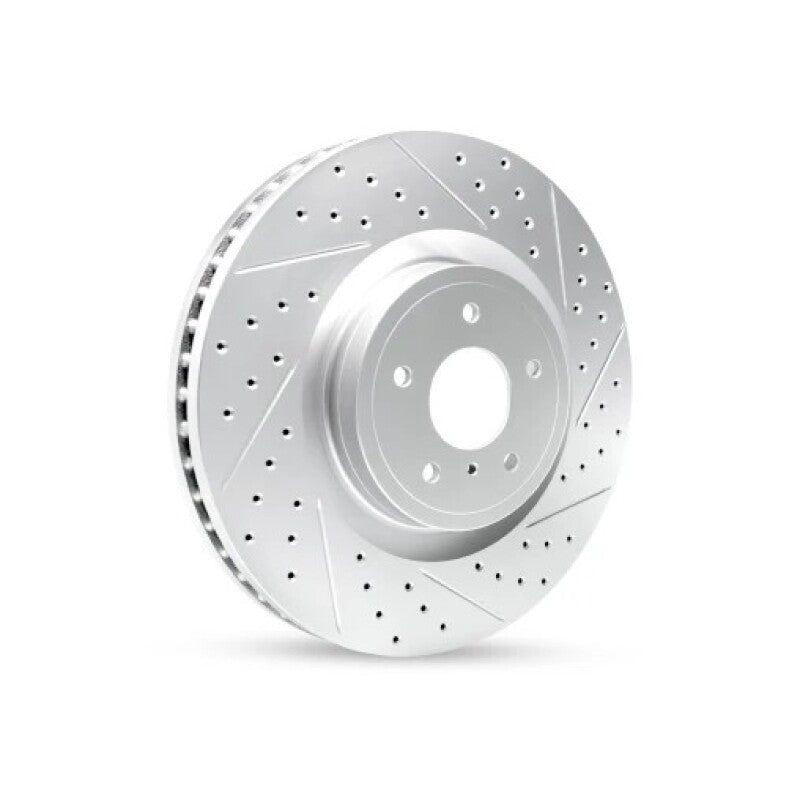 R1 Concepts R1 07-10 Hyundai Elantra Rear Right Drilled & Slotted Geo-Carbon Rotor