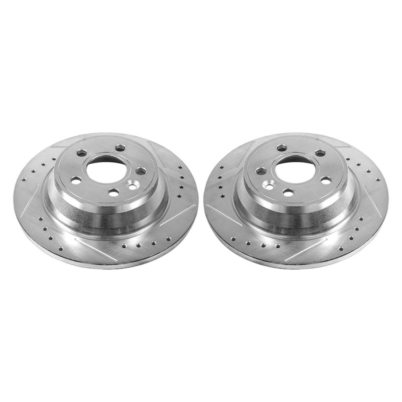 PowerStop Power Stop 07-11 Volvo S80 Rear Evolution Drilled & Slotted Rotors - Pair