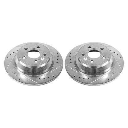 PowerStop Power Stop 07-11 Volvo S80 Rear Evolution Drilled & Slotted Rotors - Pair