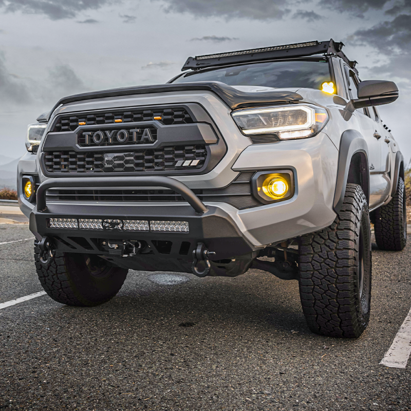 Cali Raised LED Cali Raised 16-23 Toyota Tacoma Stealth Bumper - Bull Bar / 32In Led Bar Combo