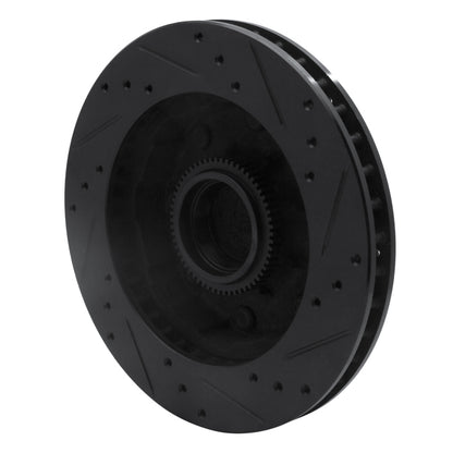 R1 Concepts R1 1994-1999 Dodge Ram 2500 Front Left Drilled & Slotted Black Brake Rotor