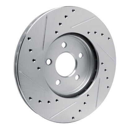 R1 Concepts R1 89-95 Chrysler LeBaron Front Right Drilled & Slotted Silver Brake Rotor