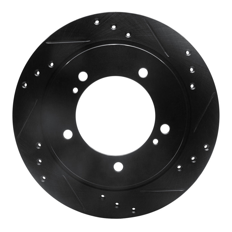 R1 Concepts R1 99-04 Chevrolet Tracker Front Right Drilled & Slotted Black Brake Rotor