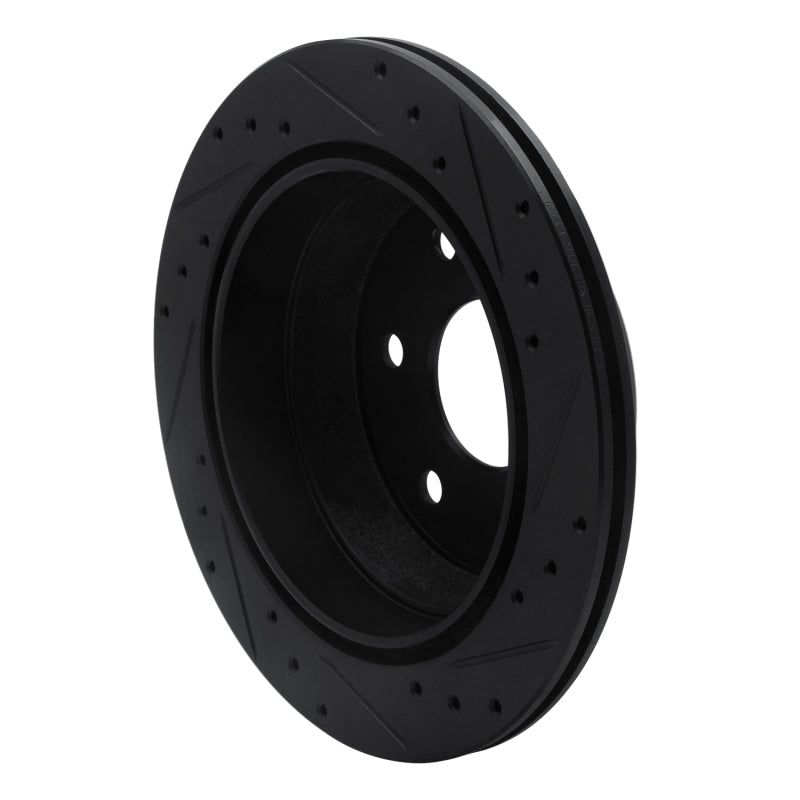 R1 Concepts R1 99-07 Chevrolet AVALANCHE 1500 Rear Left Drilled & Slotted Black Brake Rotor
